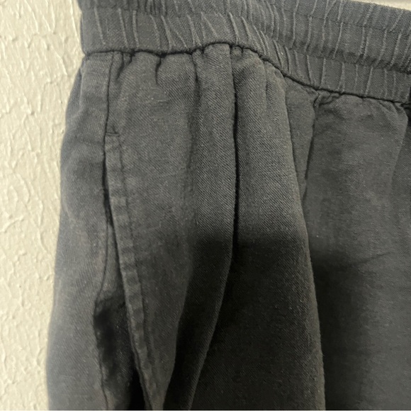 Zara Women’s Large Charcoal Classic Pullon Shorts Pockets Drawstring Casual - Picture 3 of 7